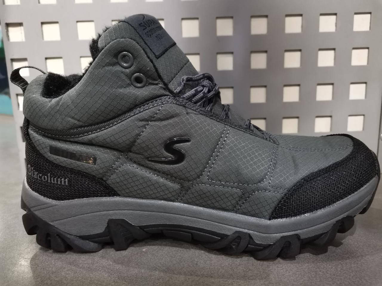 

Мужские кроссовки Supai Biacolum зимние текстильные высокие серые, Серый