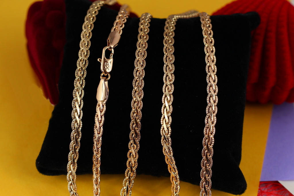 

Цепь Xuping Jewelry косичка 45 см 4 мм золотистая