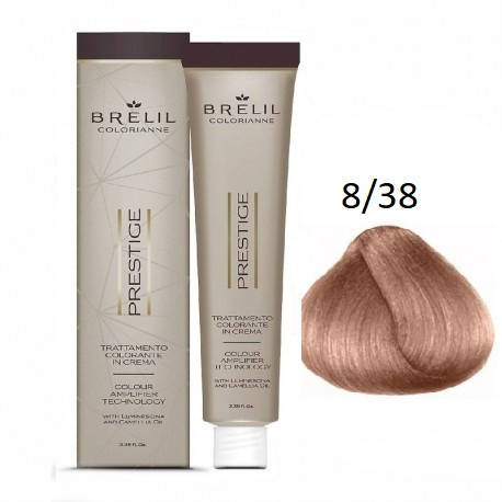 

Краска для волос Brelil Colorianne Prestige 8/38 светлый шоколадный блонд 100 мл