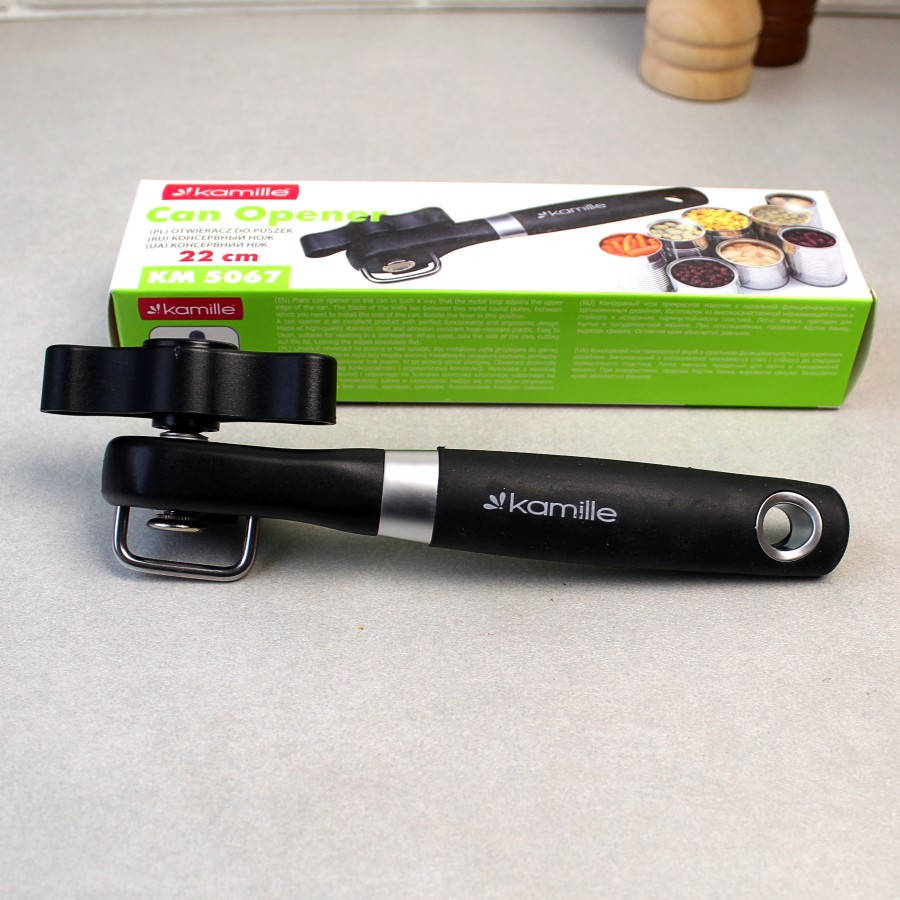 

Консервный нож 22 см с пластиковой ручкой