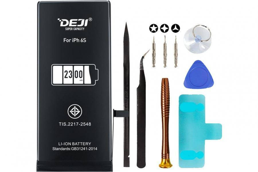 

Усиленный аккумулятор DEJI (2300 mAh) для Apple iPhone 6s + набор инструментов