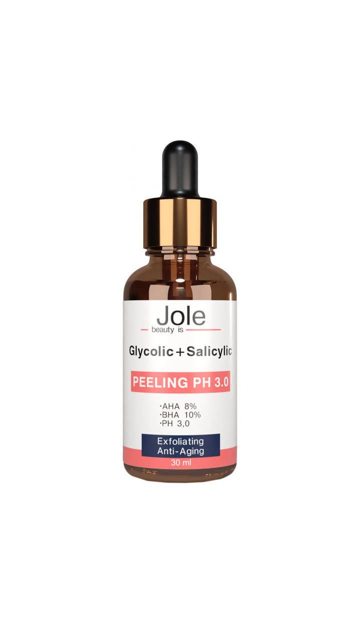 

ПИЛИНГ С ГЛИКОЛЕВОЙ И САЛИЦИЛОВОЙ КИСЛОТАМИ Jole Glycolic+Salicilic pH3 Peeling 30ml
