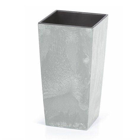 

Высокий квадратный горшок 35 л. Prosperplast Urbi Square Concrete Effect со вставкой 14 л светло-серый