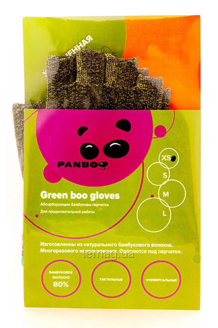 

Panboo Подперчатки Бамбуковые Green boo, размер , пара, Зелёный