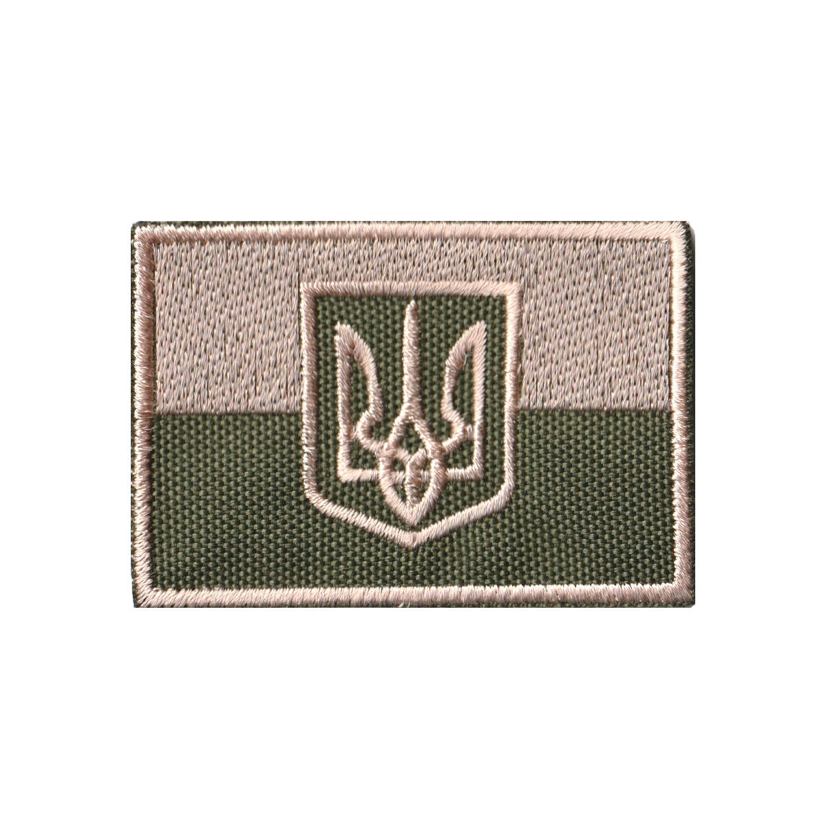 

Нашивка, патч, шеврон "Прапор України з гербом" Олива бежева