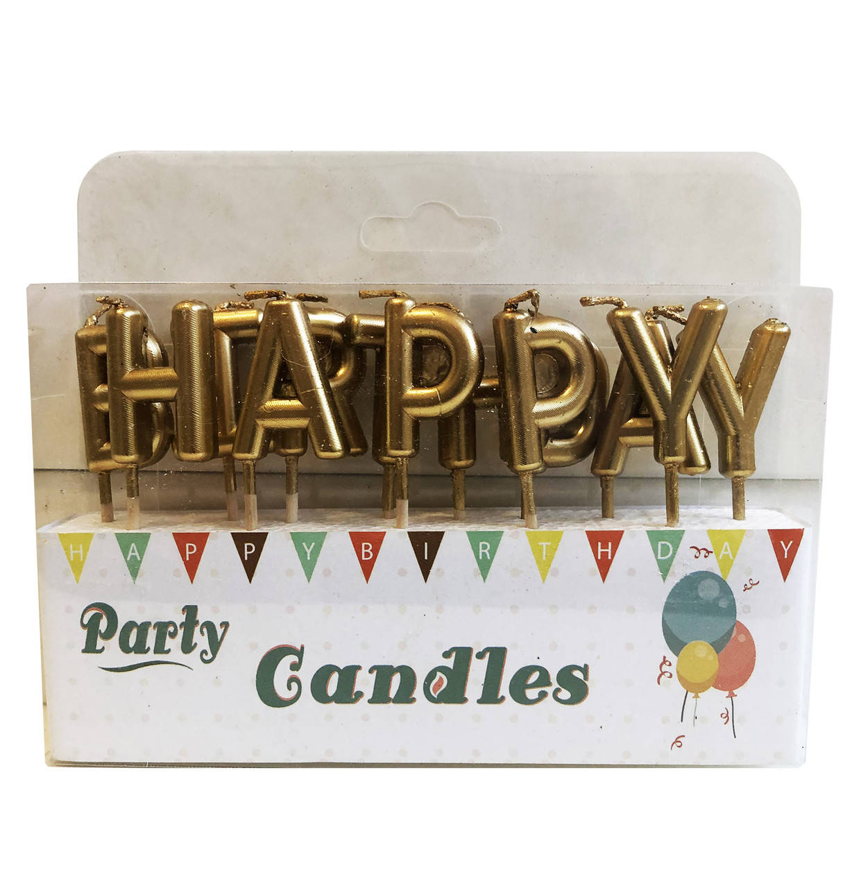 

Свечи-буквы "Happy Birthday" золото
