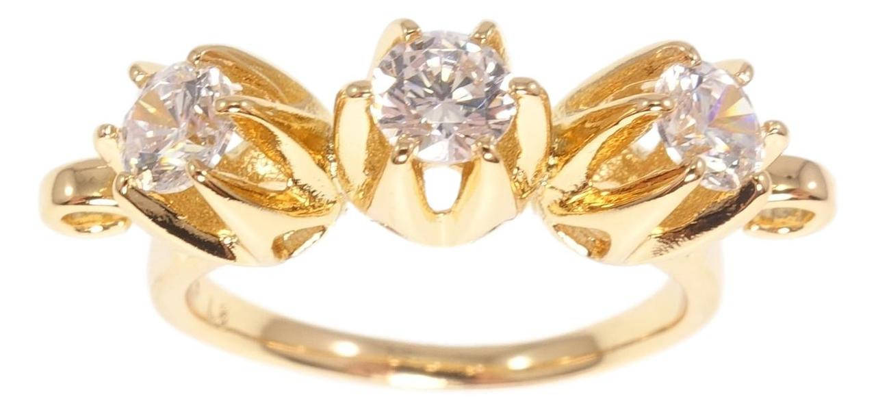 

Кольцо Xuping Позолота 18K "Три цветочных бутона" р.17,17.5,18,18.5,19.5