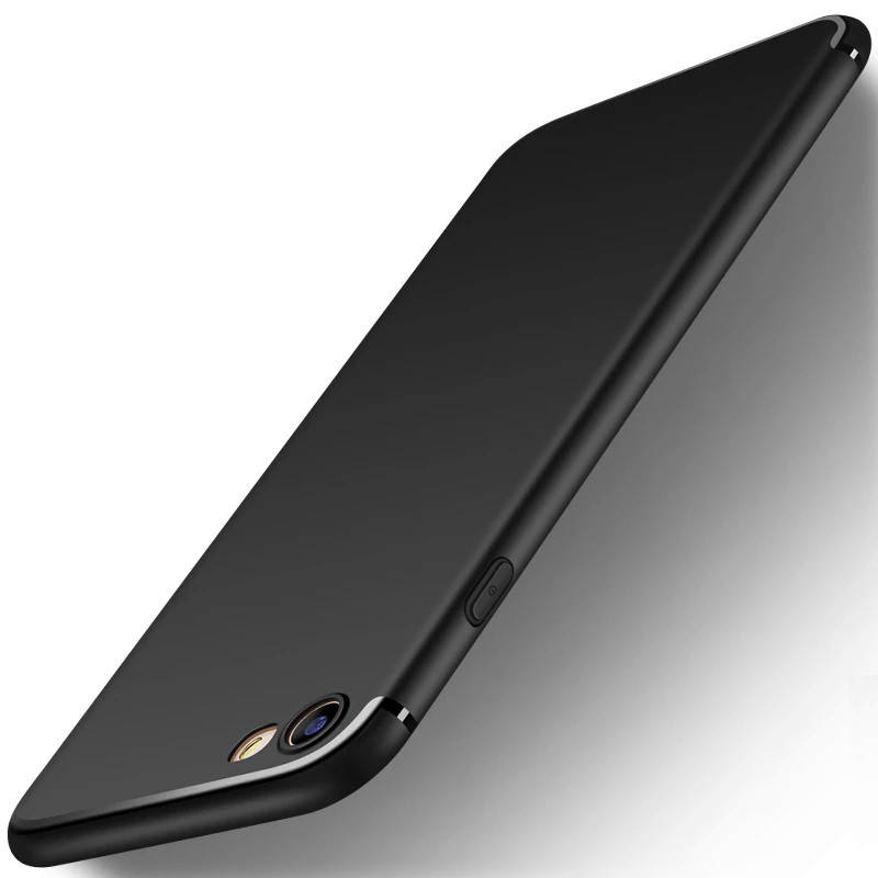 

Тонкий матовый чехол для iPhone 6 6s Черный силиконовый