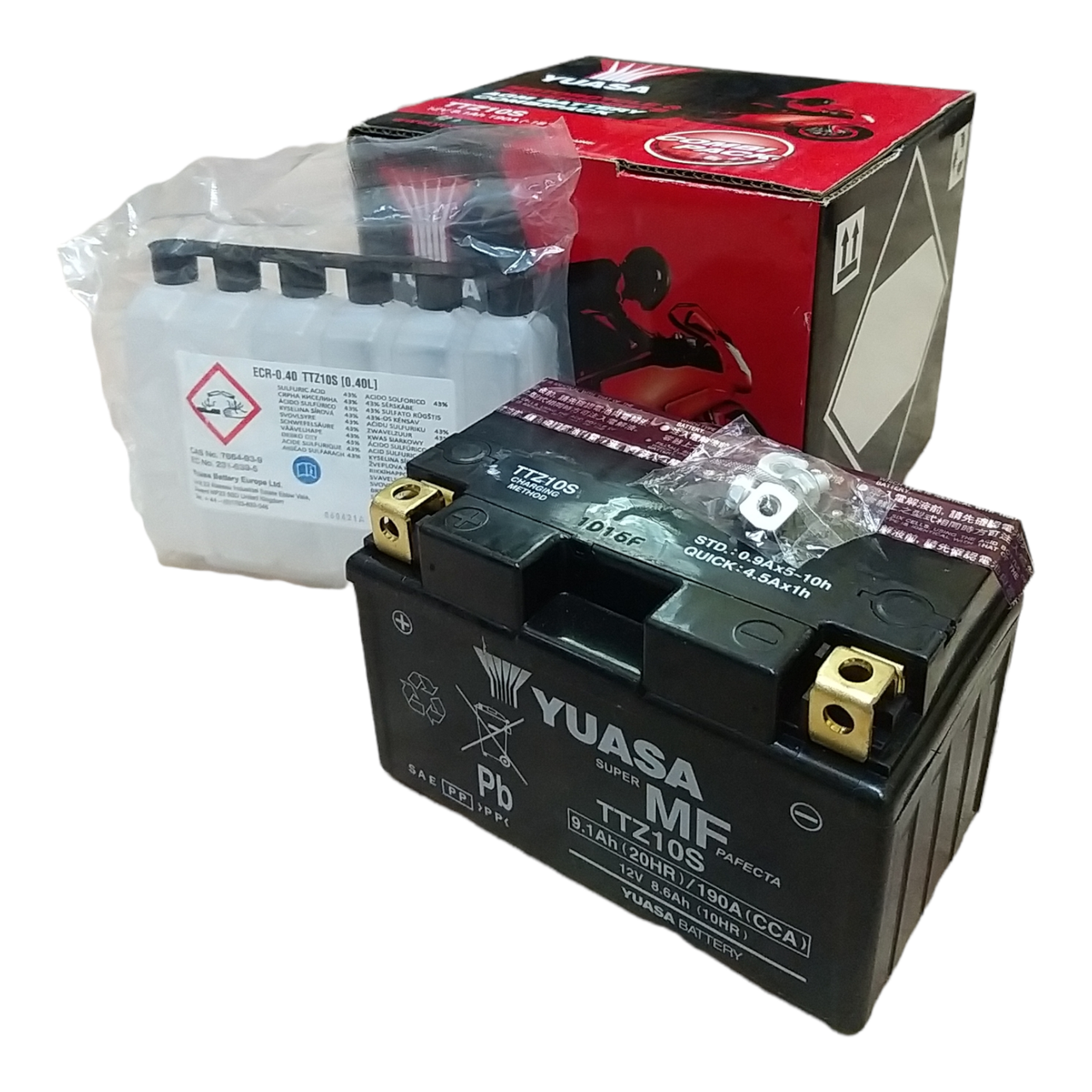 

Аккумулятор сухозаряженный AGM 9Ah 190A YUASA TTZ10S