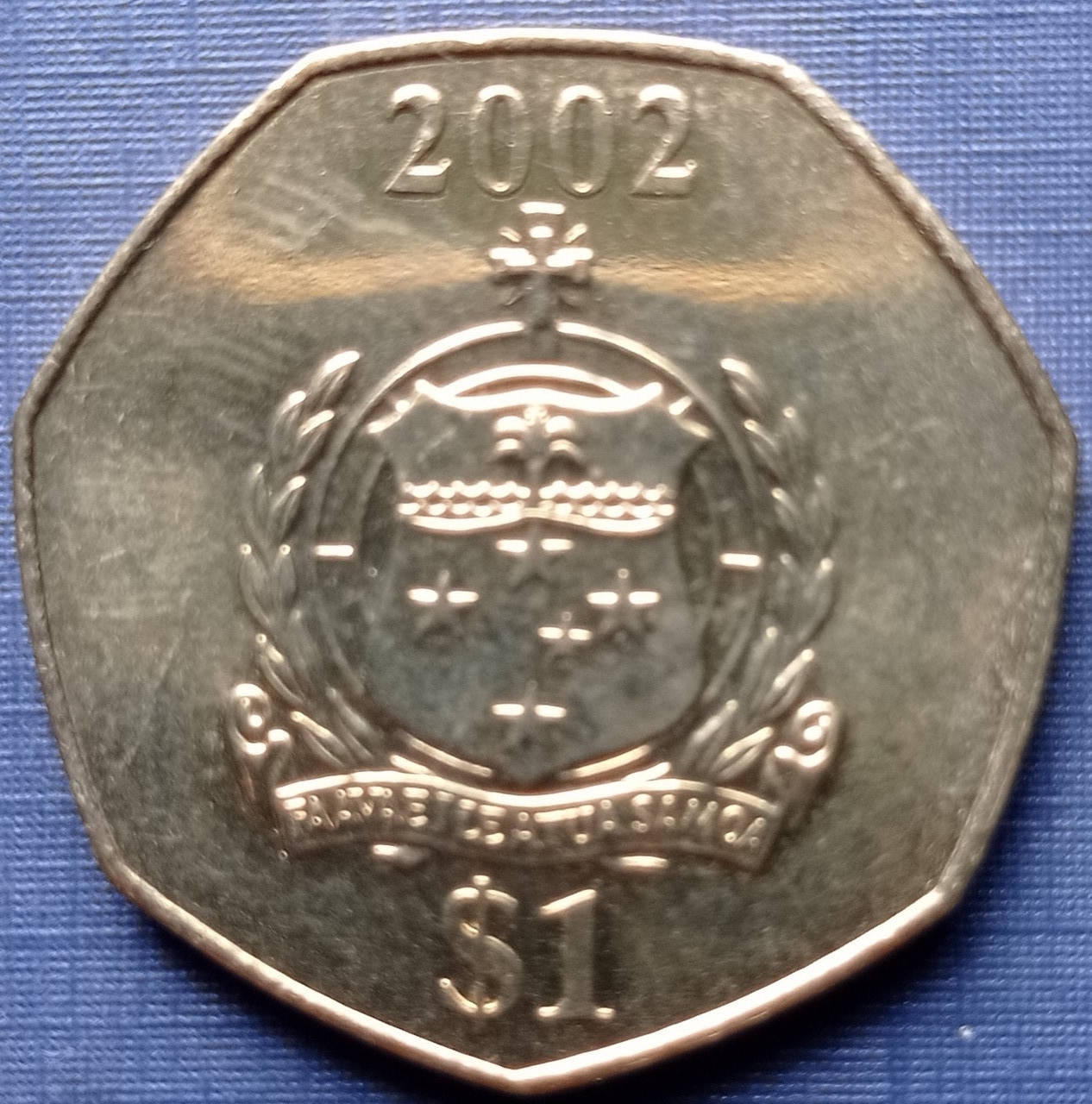 

Монета 1 тала (доллар) Самоа 2002 герб