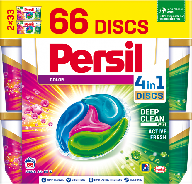 

Капсулы для стирки цветного белья Persil Discs 4 в 1 Color 66 шт