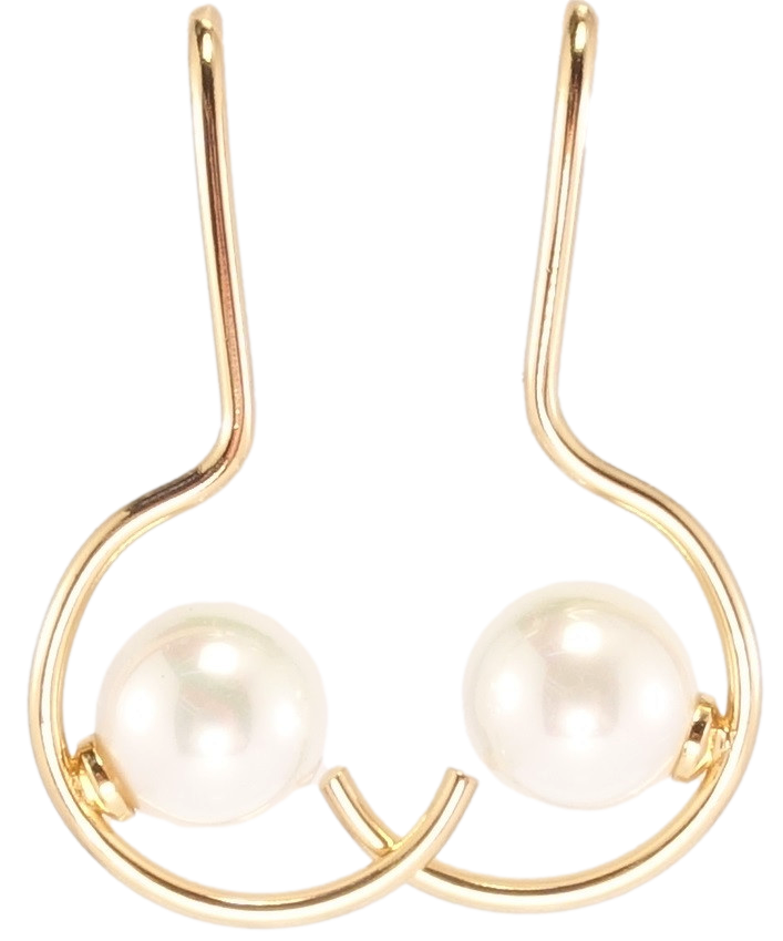 

Серьги Xuping Позолота 18K гвоздики (пусеты) "Изогнутые дуги с жемчужиной"