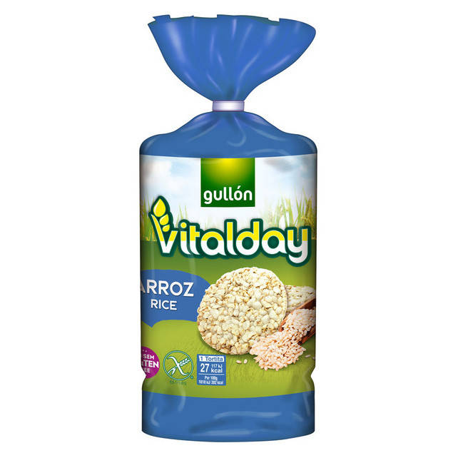 

Рисовые хлебцы GULLON Vitalday Tortitas Arroz без глютена, 130 г, 12шт/ящ