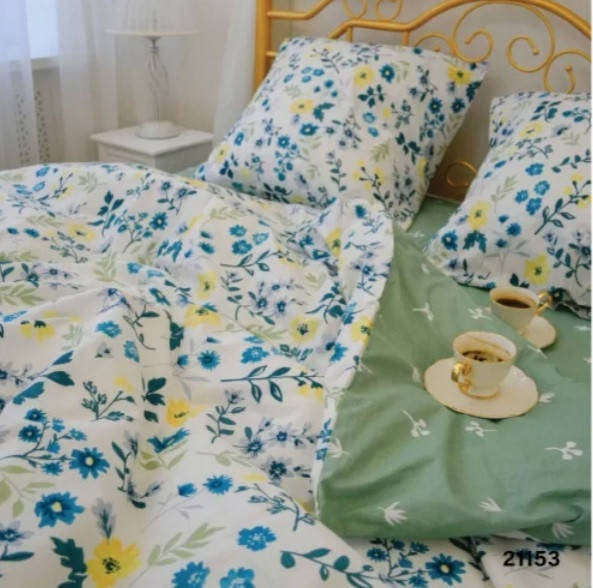 

Постельный комплект белья арт. 21153 (наволочки 70х70), ТМ Viluta, Зелёный