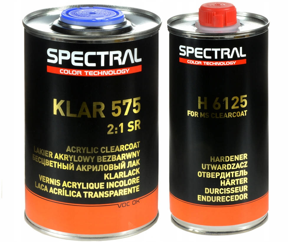 

Акриловый лак SPECTRAL SR575 1 л прозрачный (с отвердителем H6125 0.5 л), Бесцветный