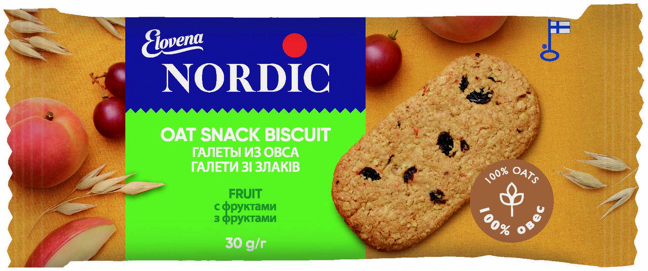 

Галеты из овса NORDIC с фруктами 30г, (30шт/ящ)