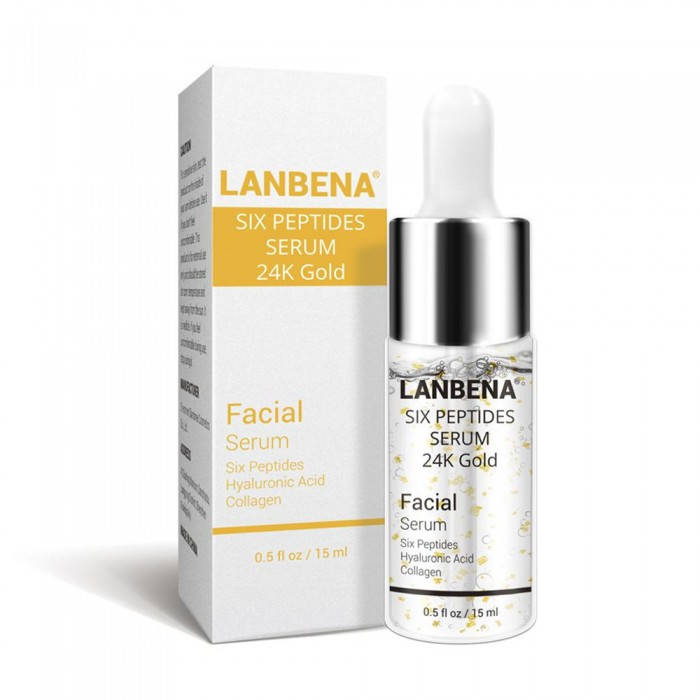 

Сыворотка для лица LANBENA Six peptides+24k Gold, 15 мл
