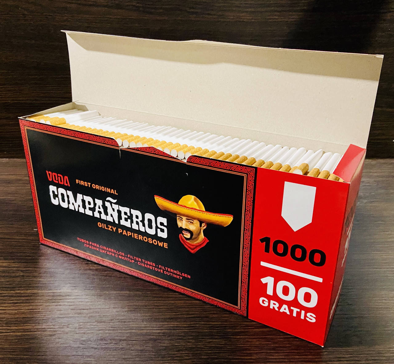 

Гильзы для сигарет Companeros 1000, сигаретные гильзы для набивки табаком