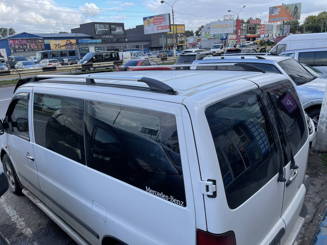 

Рейлинги серый металлик (пласт. ножки) - Mercedes Vito W638 1996-2003