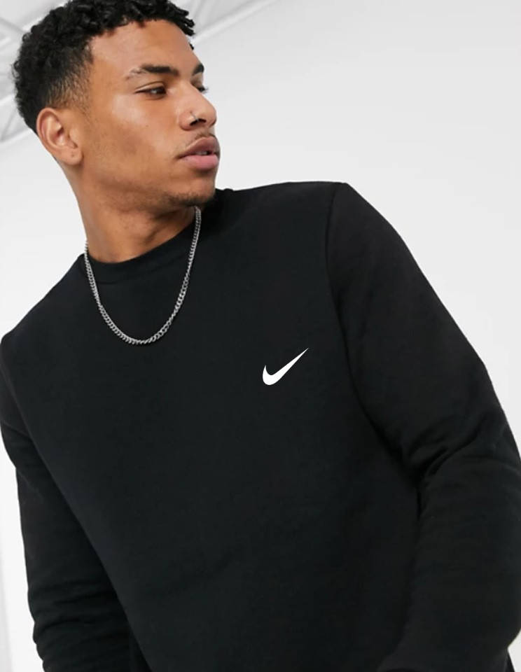 

Мужской спортивный свитшот Nike (Найк) черная M, Черный