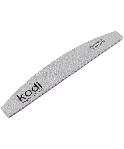 

Пилка для ногтей Kodi Professional № 098 Washable (серая) 120/240, полумесяц