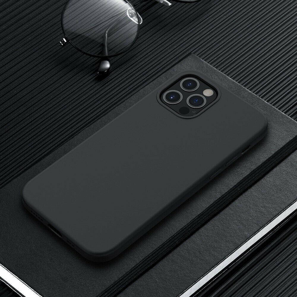 

Матовый тонкий чехол на Iphone 12 pro max черный