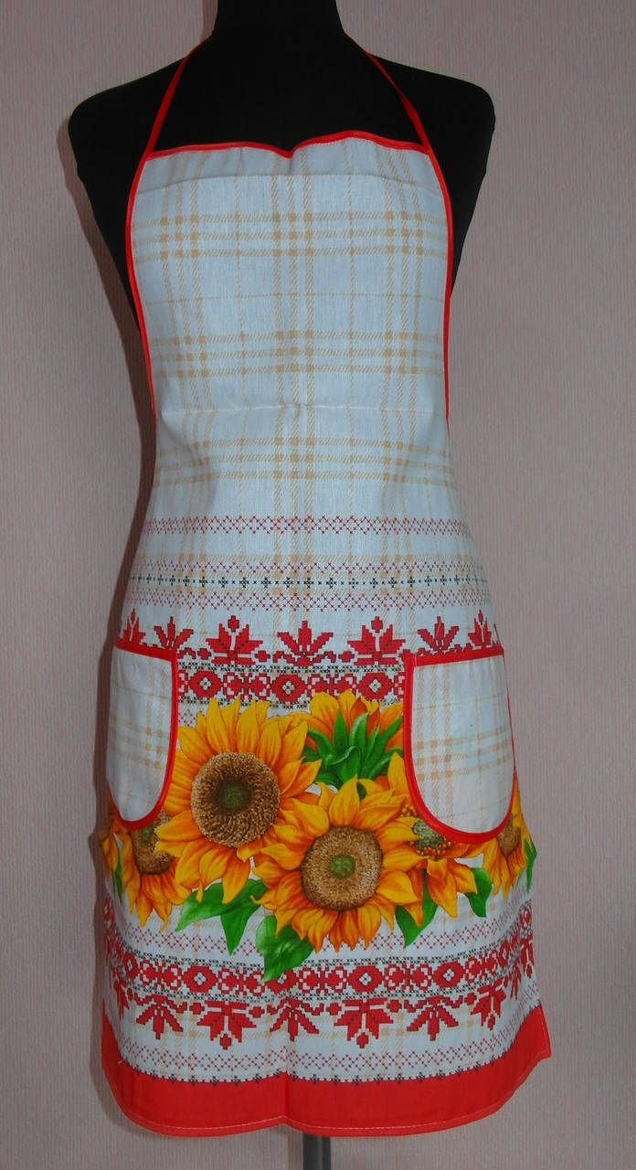 

Передник ( фартух ) льянной с нагрудником (N-135)