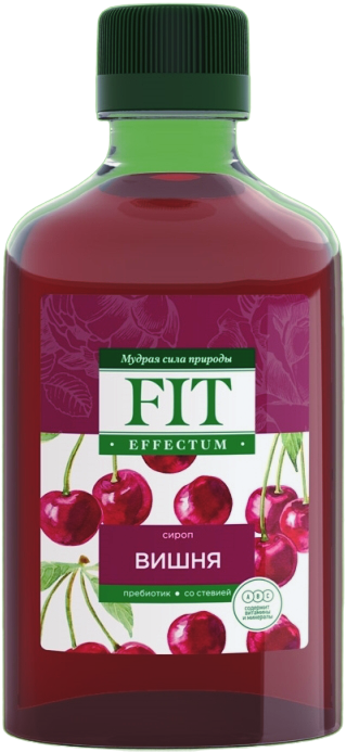

Низкокалорийный сироп со стевией ФитПарад Fit Effecum вкус "Вишня" (250 мл)