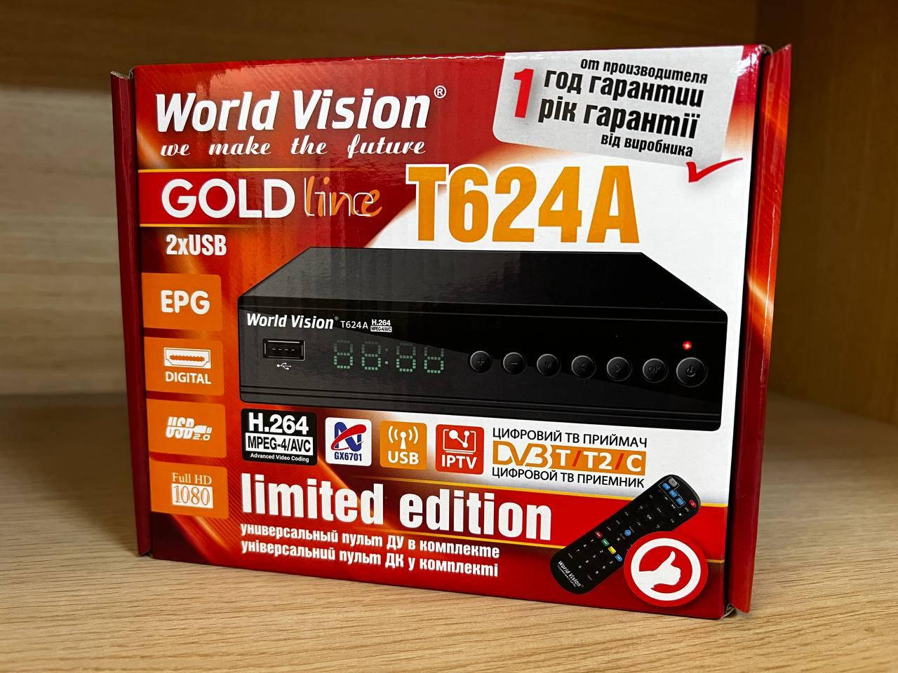 

Т2 ресивер тюнер World Vision T624A