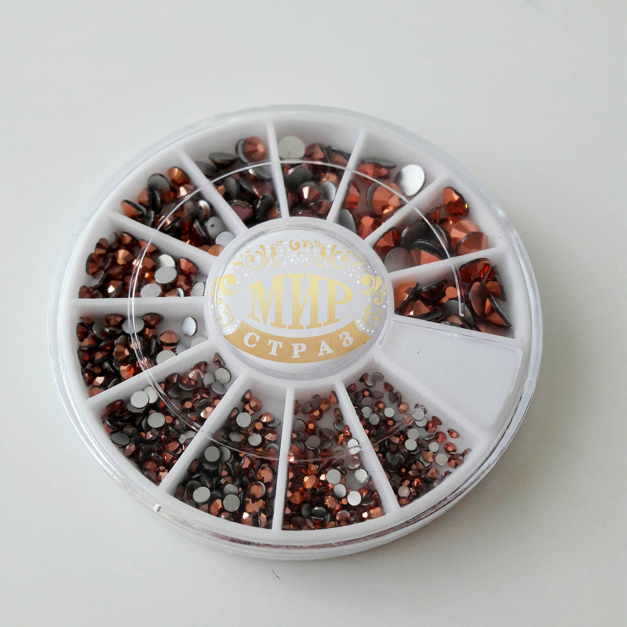 

Каруселька с миксом страз DMC Premium, цвет Rose Gold, (ss3-ss20)