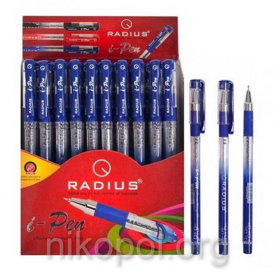

Ручка масляная RADIUS "I Pen" синяя, резиновый грип