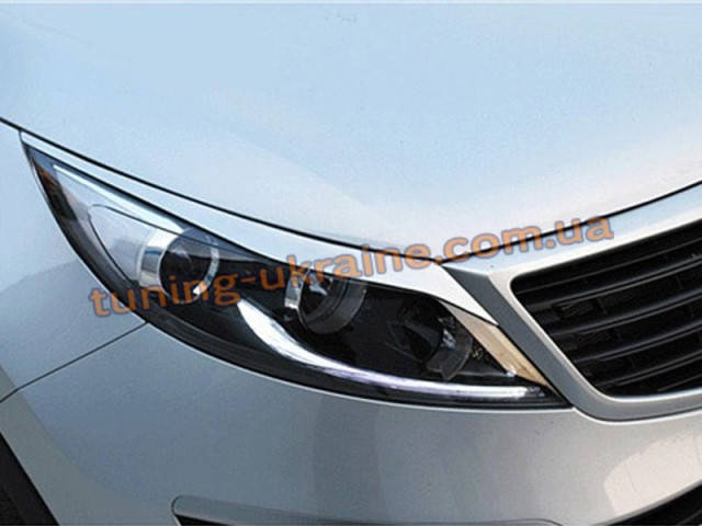 

Реснички на фары KIA Sportage 2010-2015, Черный