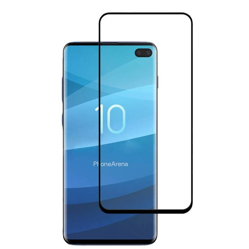 

Защитное стекло для Samsung Galaxy S10 Plus чёрное, Черный
