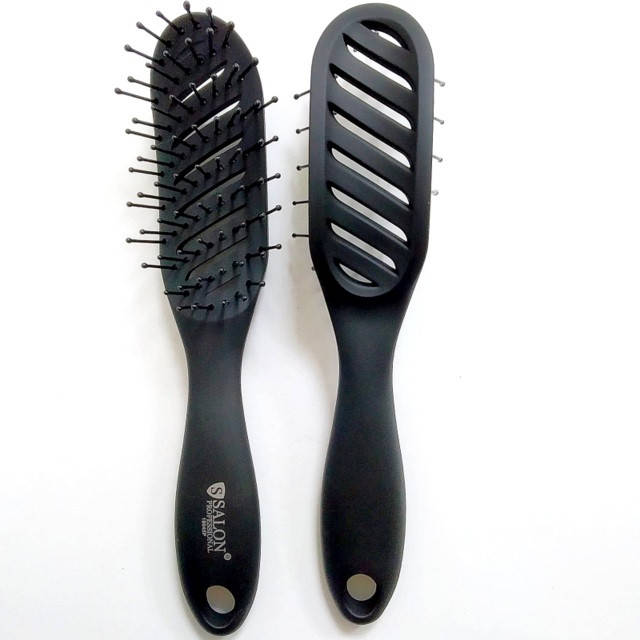 

Расческа для волос массажная продувная Salon Professional 18045 чёрная, Черный