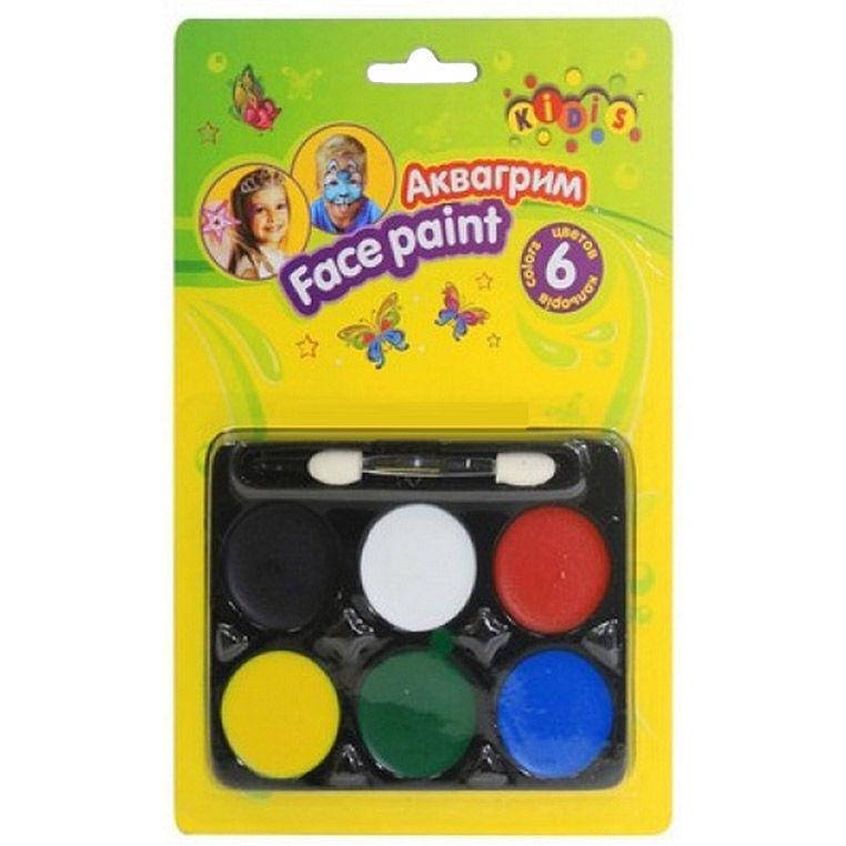 

Аквагрим для лица краски Face Paints Kidis 6 цв. 7768