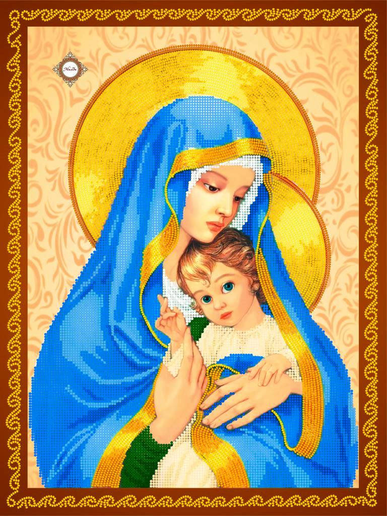 

СЛ-3241 Мадонна с Иисусом.ТМ Миледи.Схема для вышивки бисером