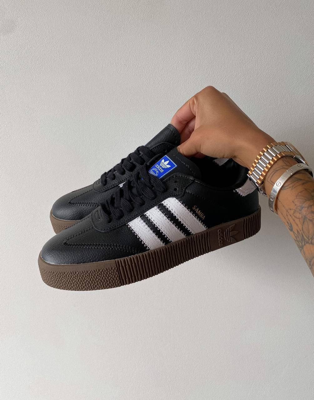 

Женские кроссовки Adidas Samba Black/Brown
