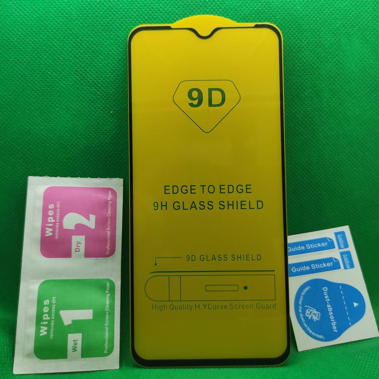 

Защитное стекло для Xiaomi Redmi 9 Full Glue 9D 9H на весь экран телефона клей по всей поверхности Черный