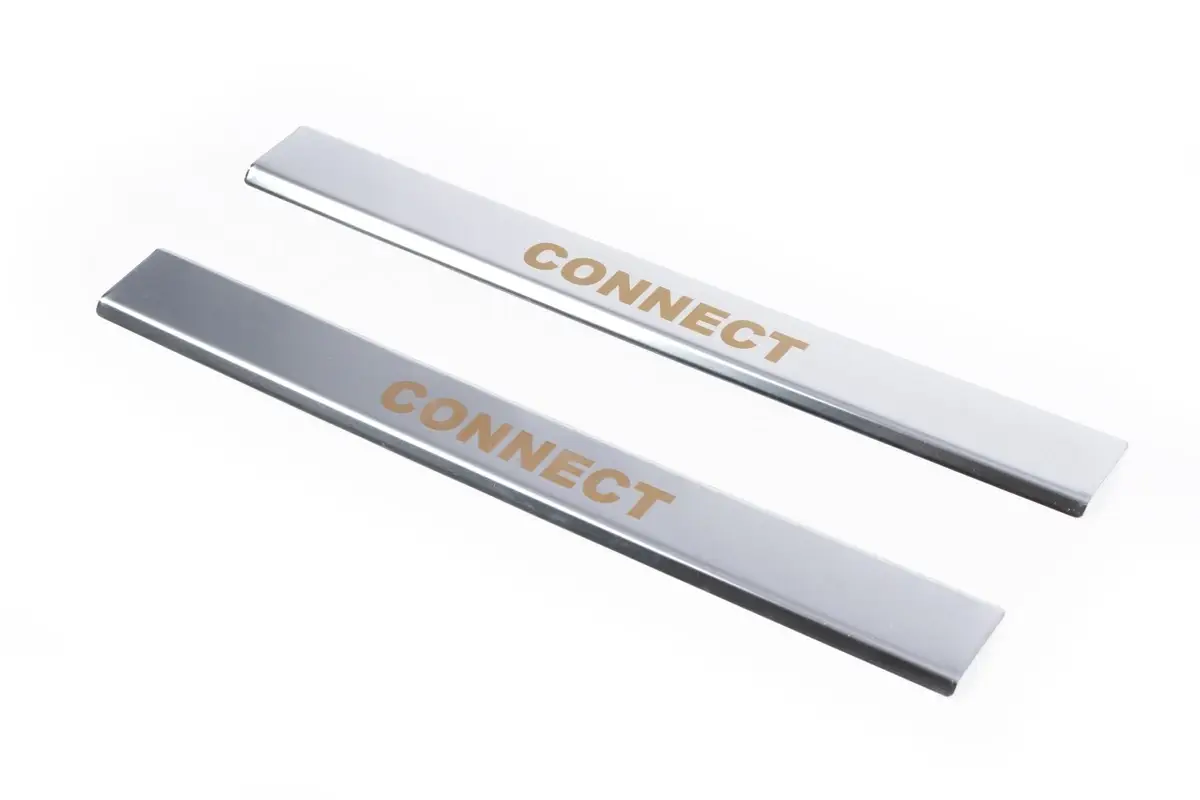 

Накладки на пороги Carmos (2 шт, нерж) для Ford Connect 2002-2006 гг.