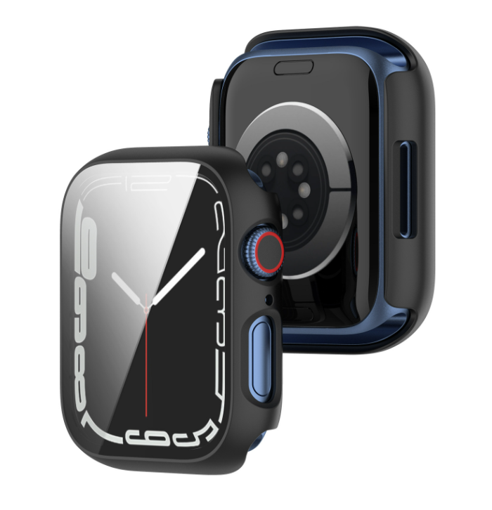 

Чехол-накладка DK Пластик Soft-Touch Glass Full Cover для Apple Watch 41mm (black)