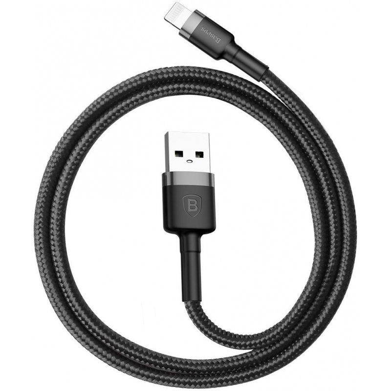 

Кабель USB-Lightning Baseus Cafule 2A 480Mb 0.5m Grey/Black CALKLF-AG1