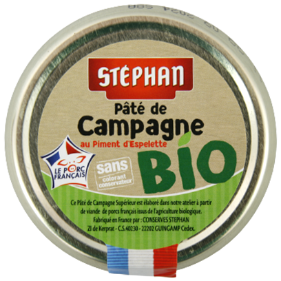 

Паштет Стефан біо з перцем чилі Stefan bio au piment d`espelette 180g 12шт/ящ (Код : 00-00010097)