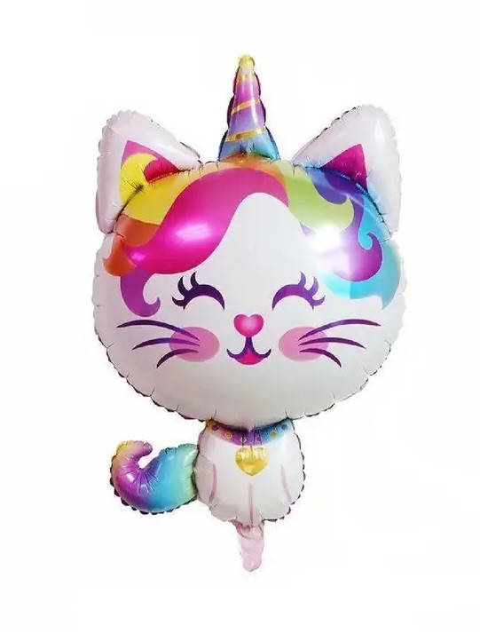 

Фольгированная фигура "Кошечка единорог" 92х60см Китай
