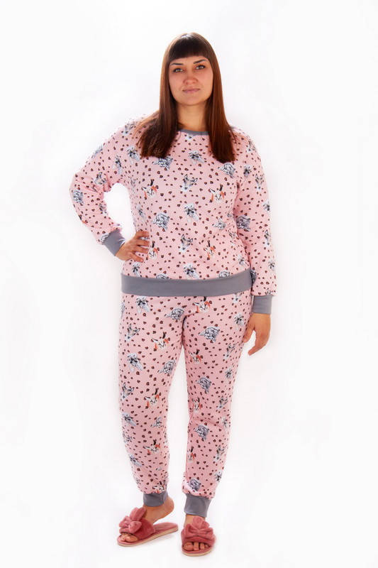 

Пижама женская тёплая св.персиковый, 60