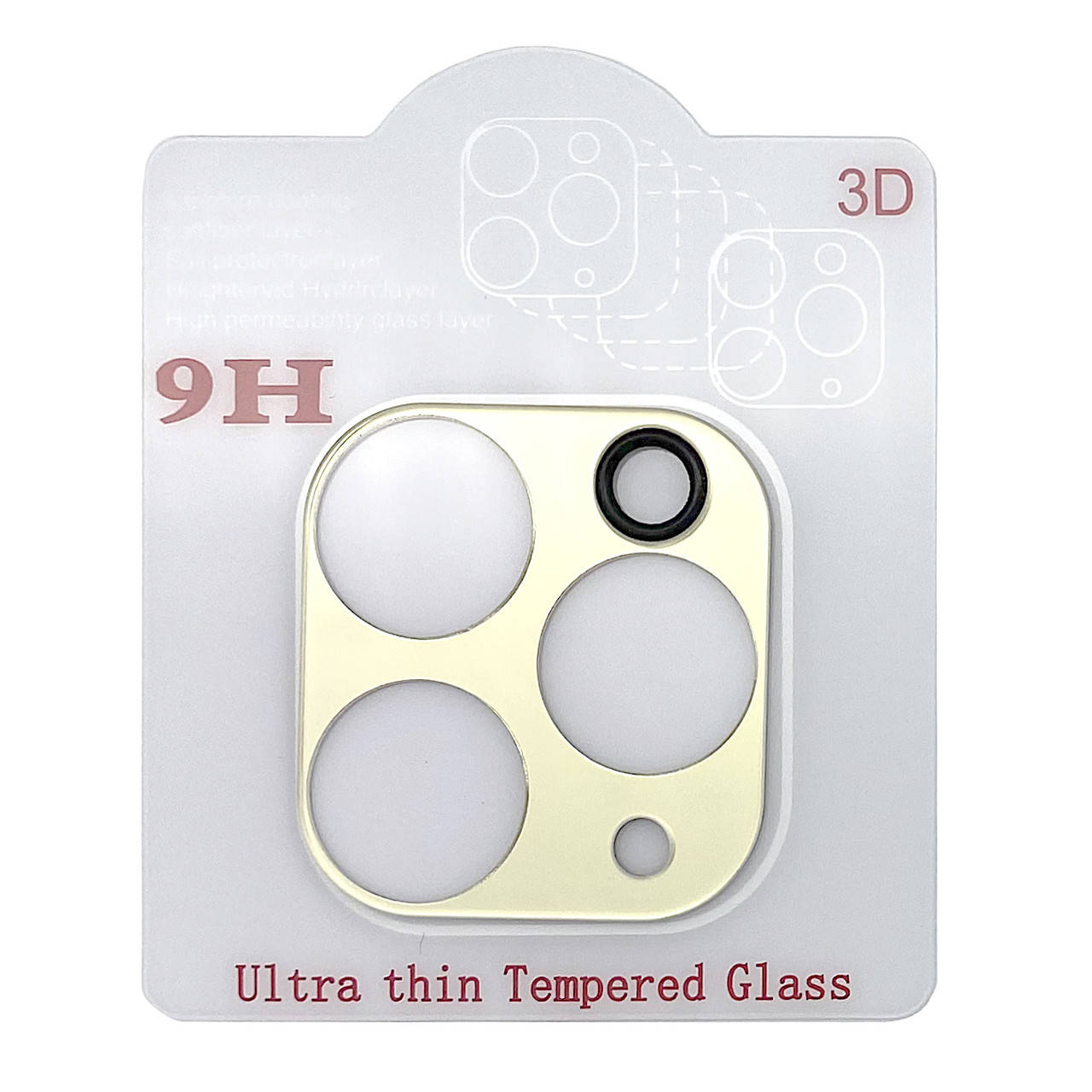 

Защитное стекло на камеру 3D Color Glass для Apple iPhone 11 Pro / 11 Pro Max (gold), Золотистый