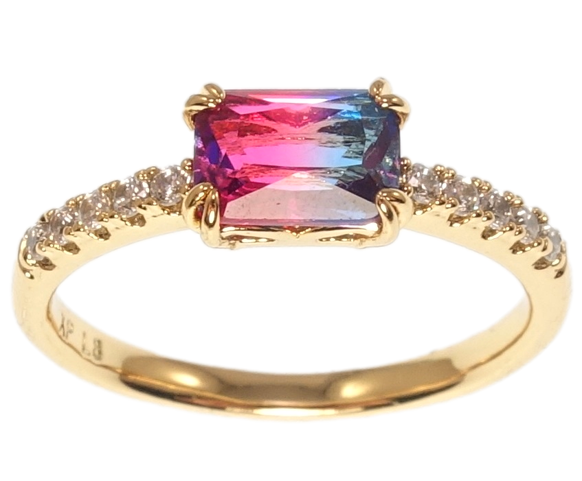 

Кольцо Xuping Позолота 18K "Сине-малиновый кристалл" р.18.5,19.5,20