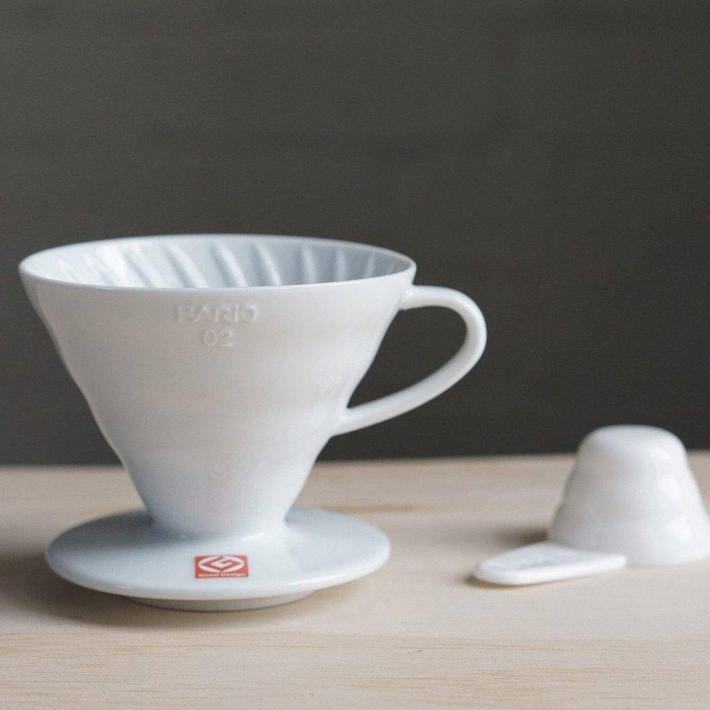 

Воронка Пуровер Hario V60 02 керамическая для приготовления кофе, Белый