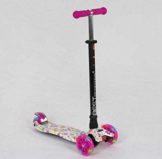 

Самокат Best Scooter MAXI со светящими PU колесами Розовый (779-1336 )