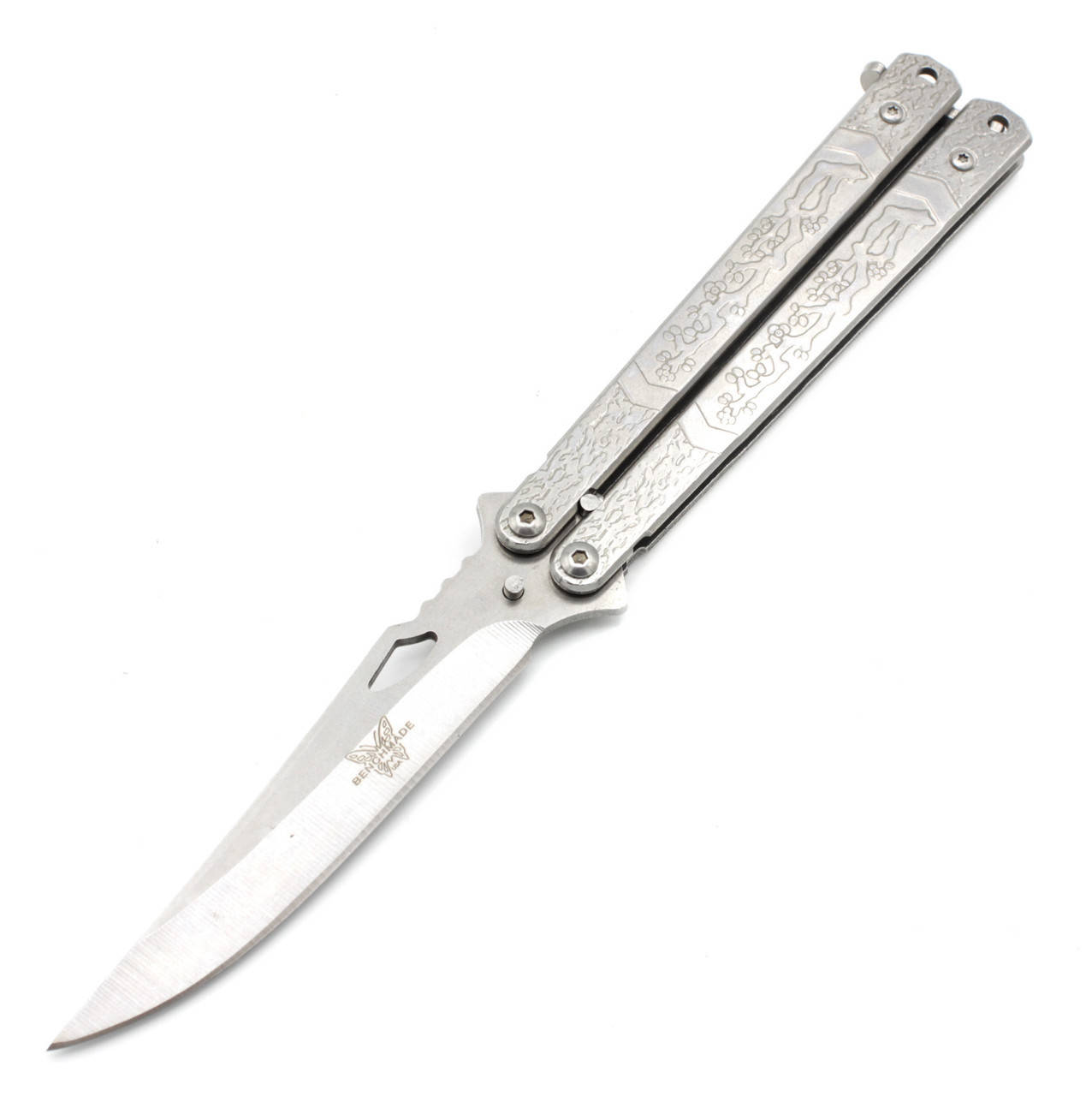 

Нож бабочка Benchmade A821 "Серебряная Сакура"