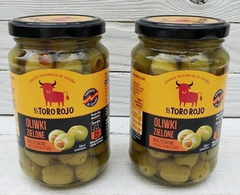 

Оливки El Toro Rojo зеленые без косточки с паприкой Oliwki Zielone Nadziewane 340 г Испания